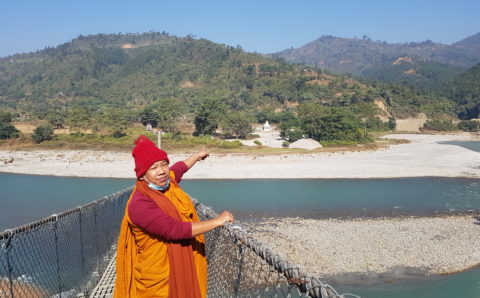तनहुँको भन्तारमा भब्य किशोर बौद्ध विहार बन्दै ।