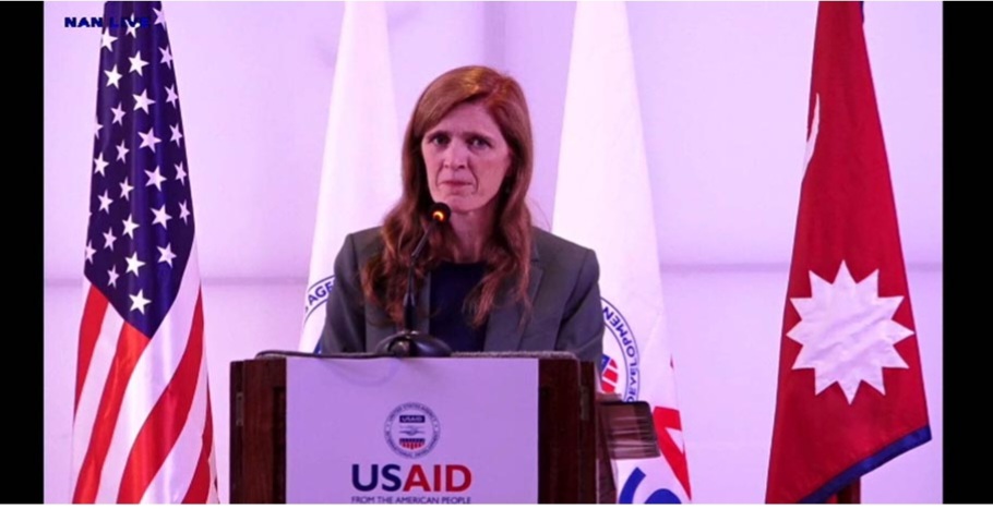 सामन्था पावरका अनुसार अमेरिकाले नेपालमा गरेको लगानीमा भूराजनीतिक सम्बन्ध नभएको टिप्पणी