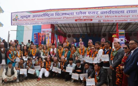 काठमाडौँमा ‘मुन्दुम अन्तर्राष्ट्रिय चित्रकला प्रदर्शनी २०८०’ आयोजना गर्दै।