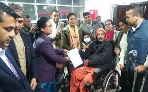 मन्त्री चाैधरीकाे अग्रसरतामा अपाङ्गता सम्बन्धी मापदण्ड बनाउन धर्नारत पक्षसँग सहमति