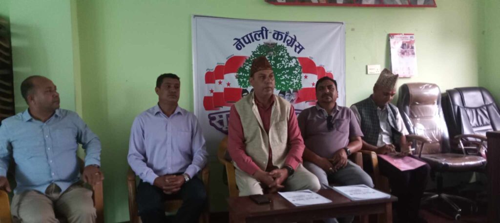 बजेटको मुखमा सूर्यविनायक नगर प्रमुखलाई काँग्रेसको १४ बुँदे ध्यानाकर्षण पत्र