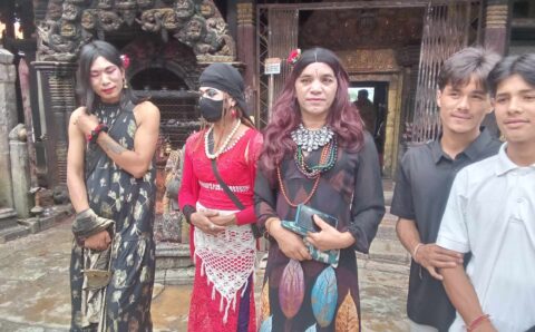 समलिङ्गी तेस्रो लिङ्गीले कीर्तिपुरमा पनि मनाए गाईजात्रा