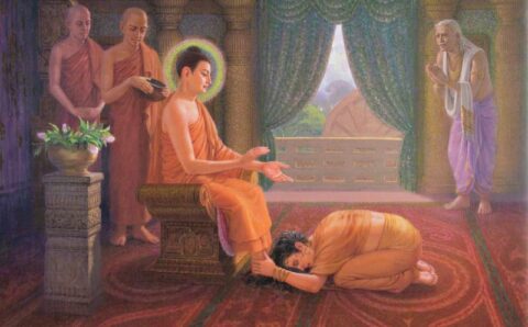 बुध्दत्व प्राप्त गरेपछि बुध्दको परिवारसँग पहिलो भेट