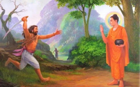 आफ्नी आमालाई मार्न तयार अंगुलीमाल कसरी बुद्धको शरणमा गए