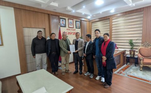 भूतपूर्व सैनिक कल्याणकारी समिति, नेपाल र गृहमन्त्री माननीय ओम प्रकाश अर्याल बिच छलफल